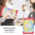 thumbnail image 3 of XYX For Samsung Galaxy Tab A8 Case 10.5 inch, 360 Rotating Shockproof Cover with Stand, Screen Protector, Shoulder Strap (2022, SM-X200/X205/X207), Rainbow Red, 3 of 7