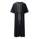 thumbnail image 1 of Islam Kaftan Men Marroquí Caftán Hembroide Djellaba Abaya, 1 of 7