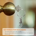 thumbnail image 2 of 60 Pieces Key Ring Clip Hooks Twist Locks Lanyard Snap Hooks with Split Key Rings (Silver), 2 of 5