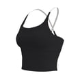 thumbnail image 3 of Felirenzacia Women's Tank Tops Built in Bras Racerback Colorblock Spaghetti Strap Tight Yoga Workout Tops,Black,XL, 3 of 7