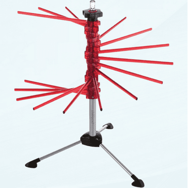Pasta Drying Rack, Tacapasta, Made in Italy, Collapsible, Red, 18.5 x 2.75-Inches