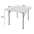 thumbnail image 4 of Hampden Furnishings Baldwin 36" X 36" Square Folding Table, Plastic/Steel, Grey, 4 of 6