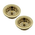 thumbnail image 2 of Westbrass D2145-01 Two Post Style Large Kitchen Basket Strainers in Polished Brass, 2 of 4