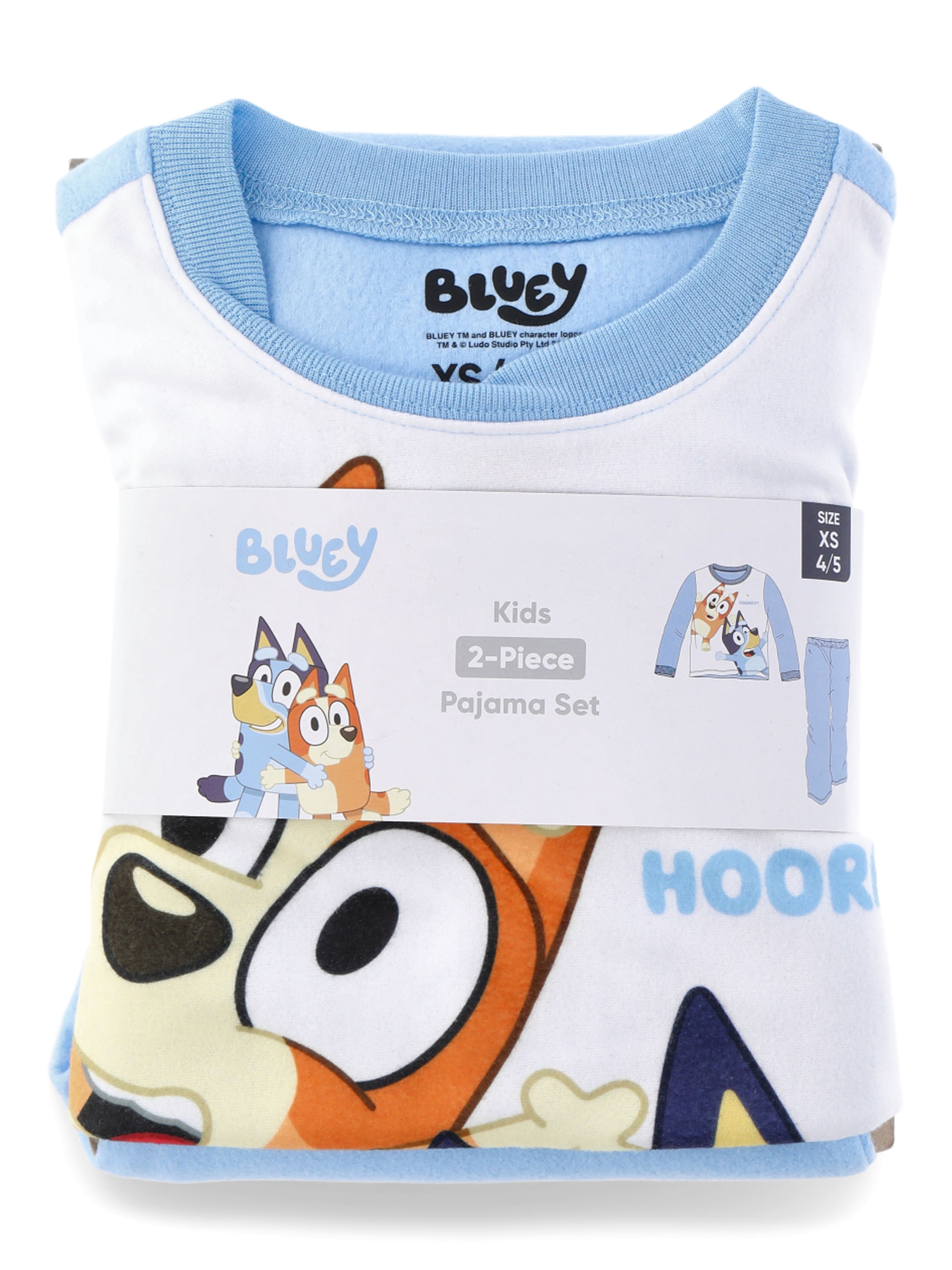 Bluey Girls Long Sleeve Top and Pants Pajama Set, 2-Piece, Sizes 4-12