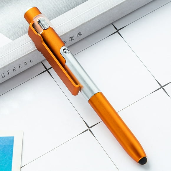 XWSHYW Flash Deals Clearance Multifunctional Ballpoint Pen 4-In-1 Writing Pen with Styluspen Led Light Foldable Phone Stand for office Staff Capacitive Ballpoint Pen