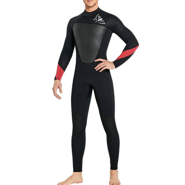 Eigraketly Traje de buceo Snorkeling portátil UPF 50 neopreno impermeable protección colorido kayak traje de neopreno de manga larga Deportes acuáticos hombre negro 3XL Eigraketly OD020698-06