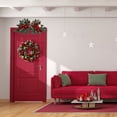 thumbnail image 3 of TheFound Christmas PVC Wreath Artificial Wreath with Berry Christmas Ball Decor for Front Door, Window, 3 of 5