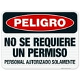 thumbnail image 1 of Danger Non-Permit Confined Space Authorized Personnel Only Spanish Sign, OSHA Sign, 18x24 Reflective Aluminum EGP, 1 of 1