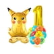 thumbnail image 2 of Juego de 12 globos de Pokémon Pikachu para decoración de fiestas infantiles, Charmander, Squirtle, Bulbasaur, globo de aluminio para cumpleaños, regalo de muñeca de juguete, 2 of 5