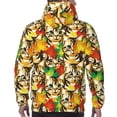 thumbnail image 7 of Pofeuu Kittens With Maple Leaves Print Mens Casual Hooded Collar Drawstring Hoodies Pullover Sweatshirts Casual Long Sleeve Shirts-Small, 7 of 7