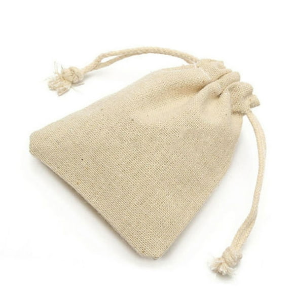 Amdohai 50Pcs Natural Burlap Bags Linen Pouches Sacks with Drawstring Burlap Jute Bags Reusable Eco-Friendly Small Storage Bag Pockets