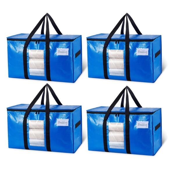Bolsas de almacenamiento para mudanzas TAILI extra grandes, paquete de 4, azules