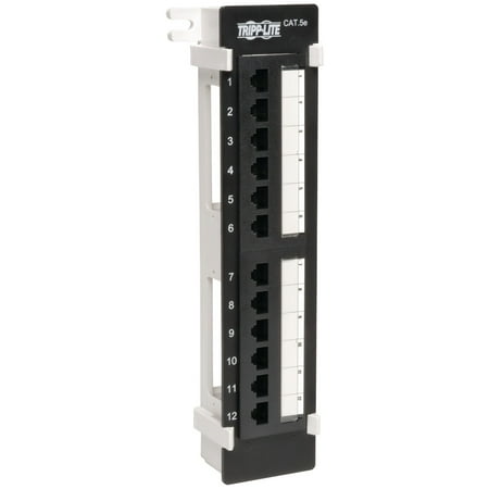 - Tripp Lite N050-012 Cat-5e Wall-mount Patch Panel, 12 Port