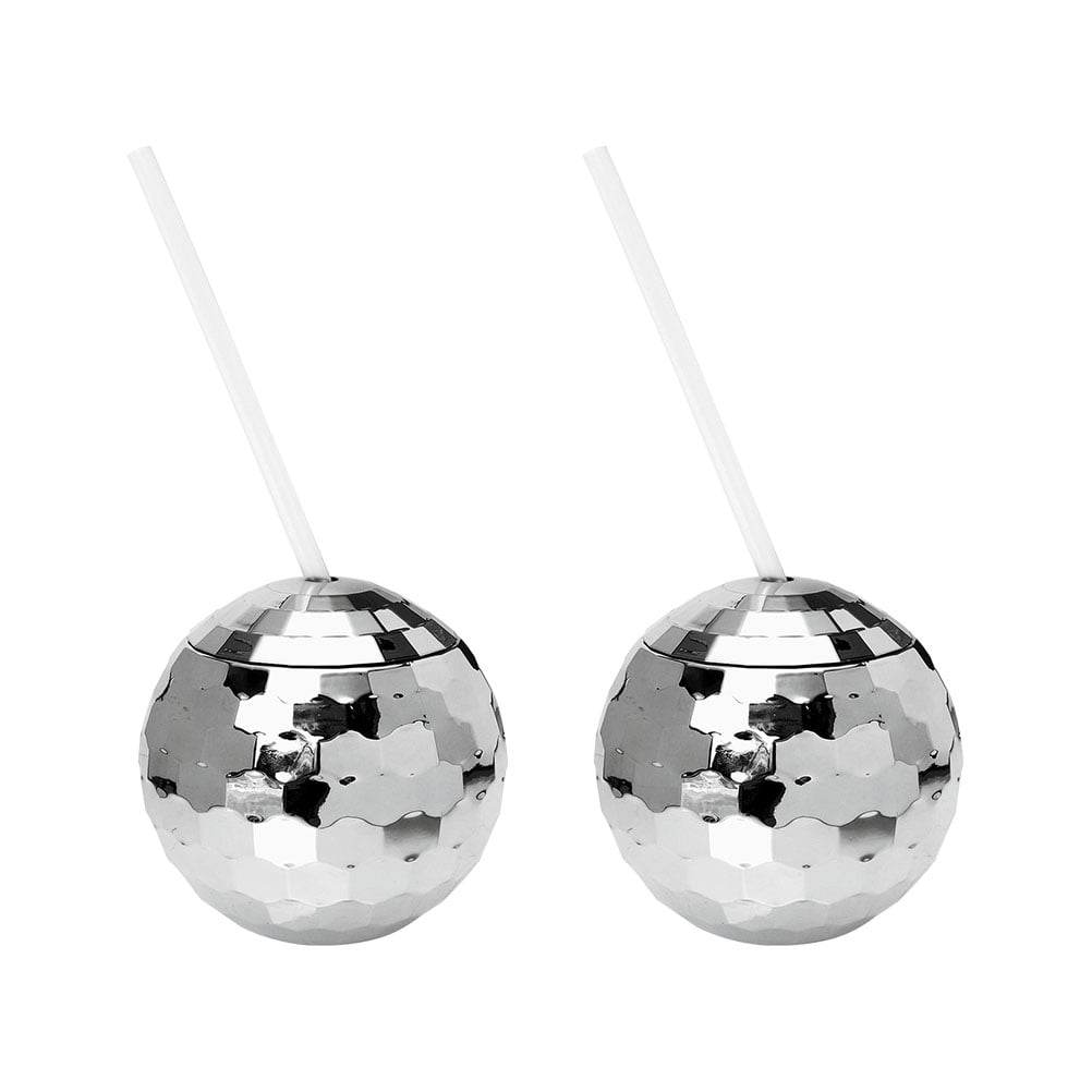 Disco Ball Cup Cups Party Tumbler Drink Drinking Cocktail Straw Glass