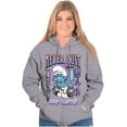 thumbnail image 3 of Smurfs Kanji Never Quit Keep Hustlin Unisex Plus Size Zip Hoodie Brisco Brands 2X, 3 of 5