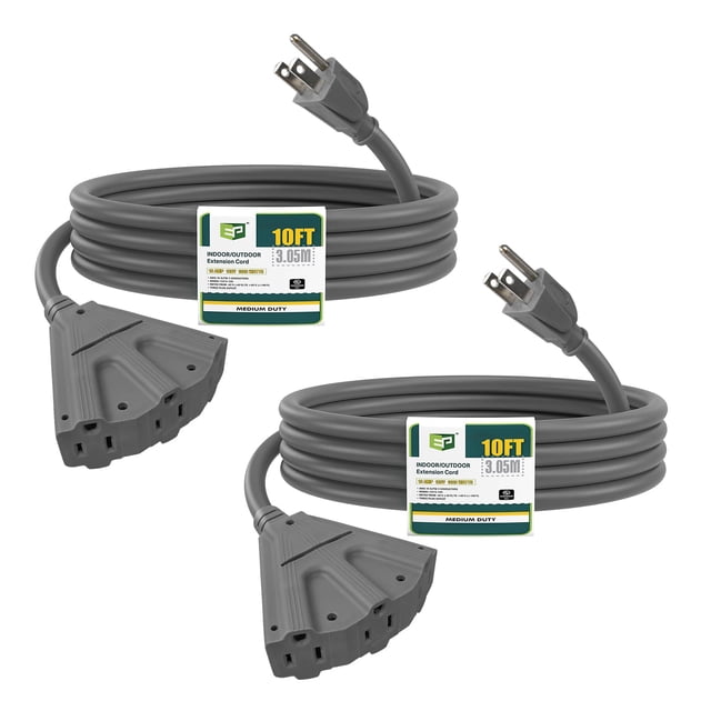 Cable de extensión para exteriores EP, paquete de 2 m con 3 salidas 16/3 SJTW