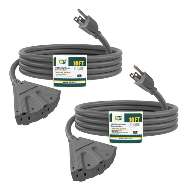 Cable de extensión para exteriores EP, paquete de 2 m con 3 salidas 16/3 SJTW