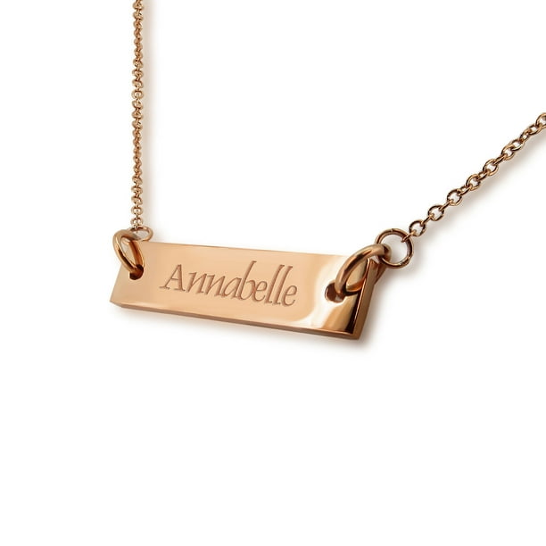 Necklace plate best sale engraved