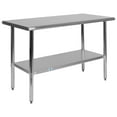 thumbnail image 2 of BizChair Stainless Steel 18 Gauge Prep and Work Table with Undershelf - NSF Certified - 48"W x 24"D x 34.5"H, 2 of 10
