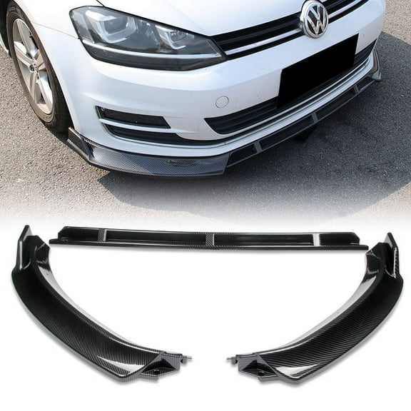 Stay Tuned Performance For 14-17 Volkswagen VW Golf MK7 Carbon Look Front Bumper Splitter Spoiler Lip