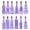 Purple, variant on Small Mini Clear Vintage Glass Bottles with Corks, Mini Vases, Decorative, Potion, Assorted Design Set of 12 pcs, 4.6 Inch Tall (11.43cm), 1.4 Inch Wide (3.56cm)