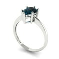 thumbnail image 2 of 1.5 ct Pear Cut Natural London Blue Topaz Solitaire 18K White Gold Womens Engagement Ring, 2 of 5