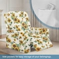 thumbnail image 2 of SCRAWLGOD Sunflower Bee Print Beige Recliner Slipcovers 4-Pieces Lazyboy Recliner Cover Recliner Couch Covers Reclining Chair Covers with Storage Pocket Furniture Protector for Living Room, 2 of 7