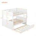 thumbnail image 2 of Full Over Full Bunk Bed with Twin Size Trundle, White, 2 of 8