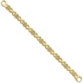 thumbnail image 2 of Avariah Diamonds 14K Yellow Gold Polished X and O Fancy Link 7.5in Bracelet - 7.5", 2 of 7