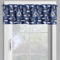 thumbnail image 2 of Ambesonne Navy Blue Valance Pack of 2, Grunge Anchor Ship, 54"X12", Blue White, 2 of 5