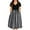 4653-Black Striped, variant on CASSIE LIZ Plus Size Dress for Women V Neck Long Black Patchwork Dress Casual Short Sleeve Sundress Loose Fit Spring Summer Dress with Pocket Floral/ Sequin/ Botanical/ Stripe/ Leopard ( XL-5XL )