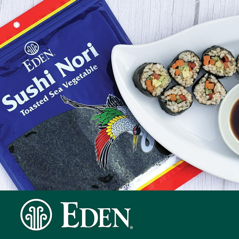 Eden Foods Sushi Nori, Toasted Sea Vegetable, 0.6oz - Walmart.com