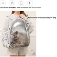 thumbnail image 2 of HEYMKGO Cat Bag Pet Backpack Pet Travel Bag Large Capacity Backpack - Comfortable Shoulder Design, Breathable Mesh and Portable Travel [Cat≤13kg Dog≤10kg](Transparent + Grey), 2 of 9