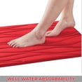 thumbnail image 4 of 1 Piece Swirls Design Embossed Solid Color Memory Foam Soft Bathroom Rug Set Non-Slip PVC Backing, 4 of 5