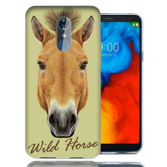 MUNDAZE For LG Stylo 4 Wild Horse Design TPU Gel Phone Case Cover