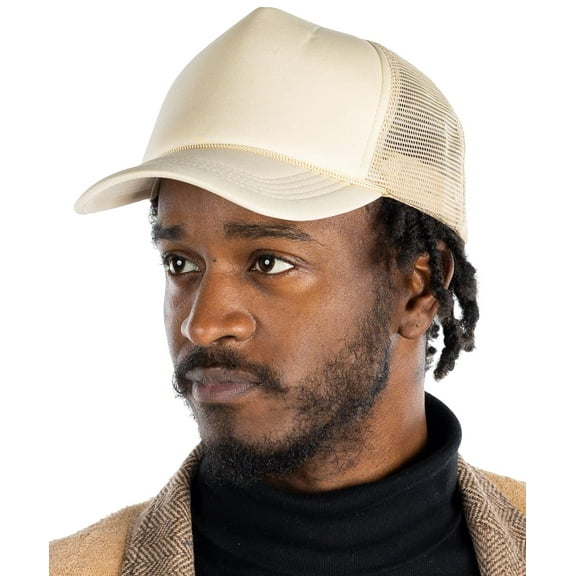 Foam Snapback Trucker Hat - Camel