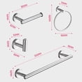 thumbnail image 2 of Bathroom Hardware Set, Bathroom Towel Strip + Towel Ring + Toilet Paper Holder + Robe Towel Hook,, 2 of 5