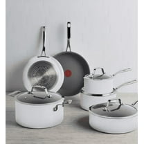 T-fal Excellence Ceramic Non-Stick Cookware Set, 10-Piece - White