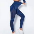 thumbnail image 3 of SWSMCLT Women's Seamless Leggings Butt Lift Yoga Pant Fitness Active Sports Gym Tights Stretch Tights Tummy Control Skinny Outdoor Quick-dry High Waisted Blue X-Small, 3 of 5