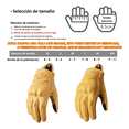 thumbnail image 3 of Guantes De Moto 100% Piel De Cabra Para Pantallas Táctiles Xtellar amarillo, 3 of 4