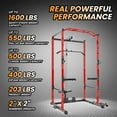 thumbnail image 2 of Ourlova Power Cage 1600LBS, Squat Rack, Dip Bar, Cable Pulley System, Workout Equipment for Home Gym, 2 of 8
