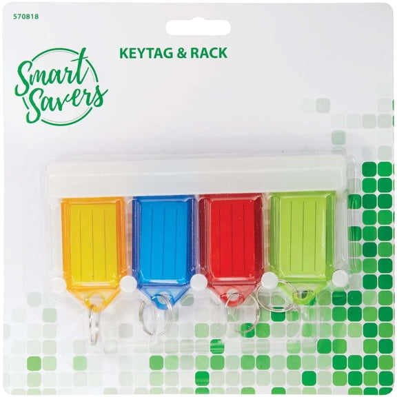 Smart Savers Keytag Rack (4-Key) FK071 Pack of 12