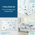 thumbnail image 3 of Wildkin Kids 100% Cotton Sheet Set for Boys and Girls - Toddler (Shark Attack Blue), 3 of 7