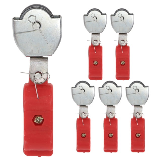 6pcs Cable Pulley Heavy Duty Cable Pulley Wheel Swivel Pulley Block Stainless Steel Caster Wheels Bearing Loading Pulley DIY Pulley System For Handling Moving