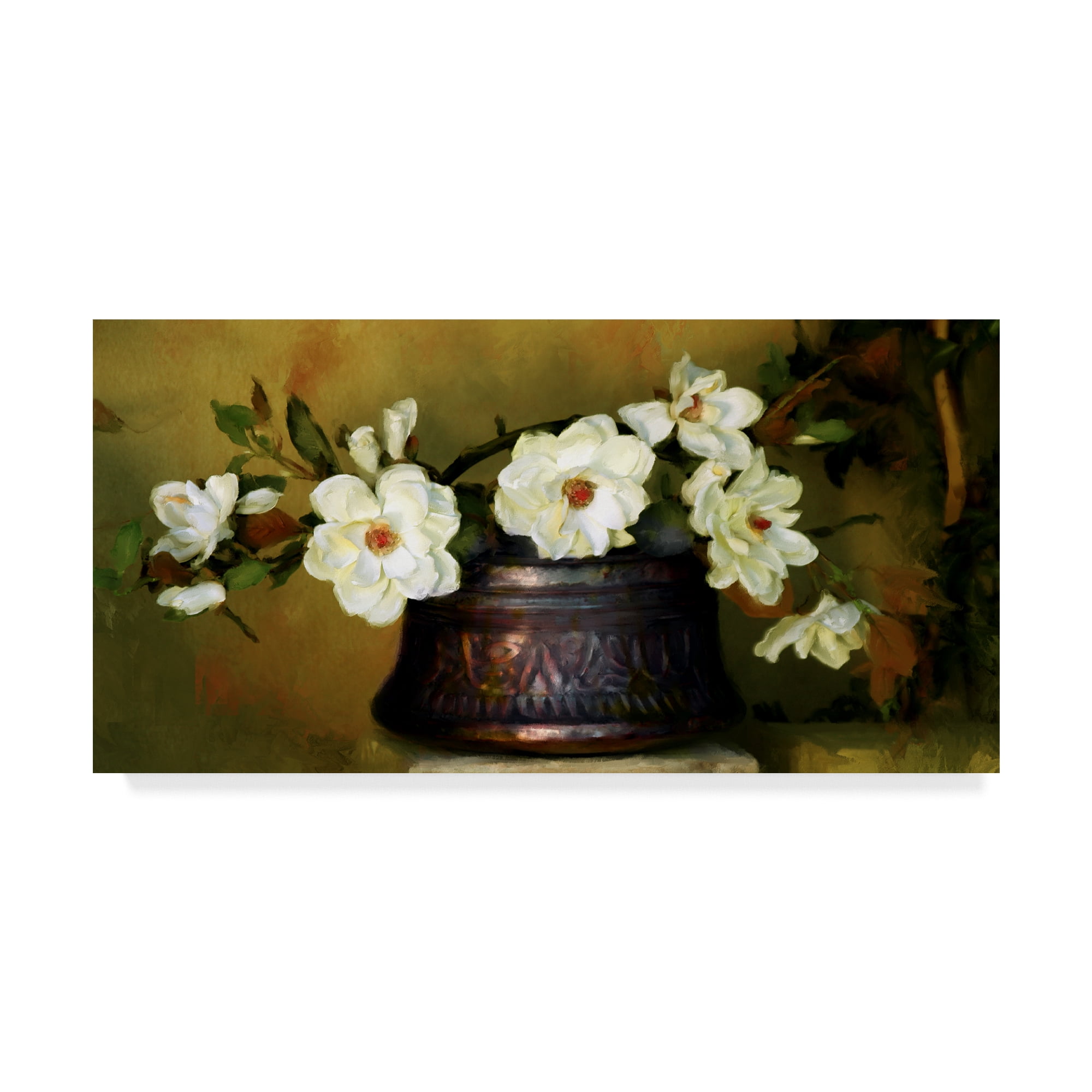 Trademark Fine Art 'Magnolias' Canvas Art by Sharon Forbes