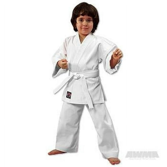 ProForce® 6 oz. Karate Uniform (Elastic Drawstring) - 55/45 Blend - White -2 (5'/110 lbs.)
