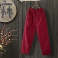 thumbnail image 3 of ZANZEA Womens Pants Casual Elastic High Waist Corduroy Long Trousers, 3 of 10