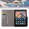 thumbnail image 5 of Dteck Case for All-New Fire HD 10 & HD 10 Plus 10.1" Tablet (11th Generation, 2021 Release) - Multi-Angle Folio Stand Premium Embossed Leather Protective Smart Cover with Auto Wake Sleep, Grey, 5 of 6