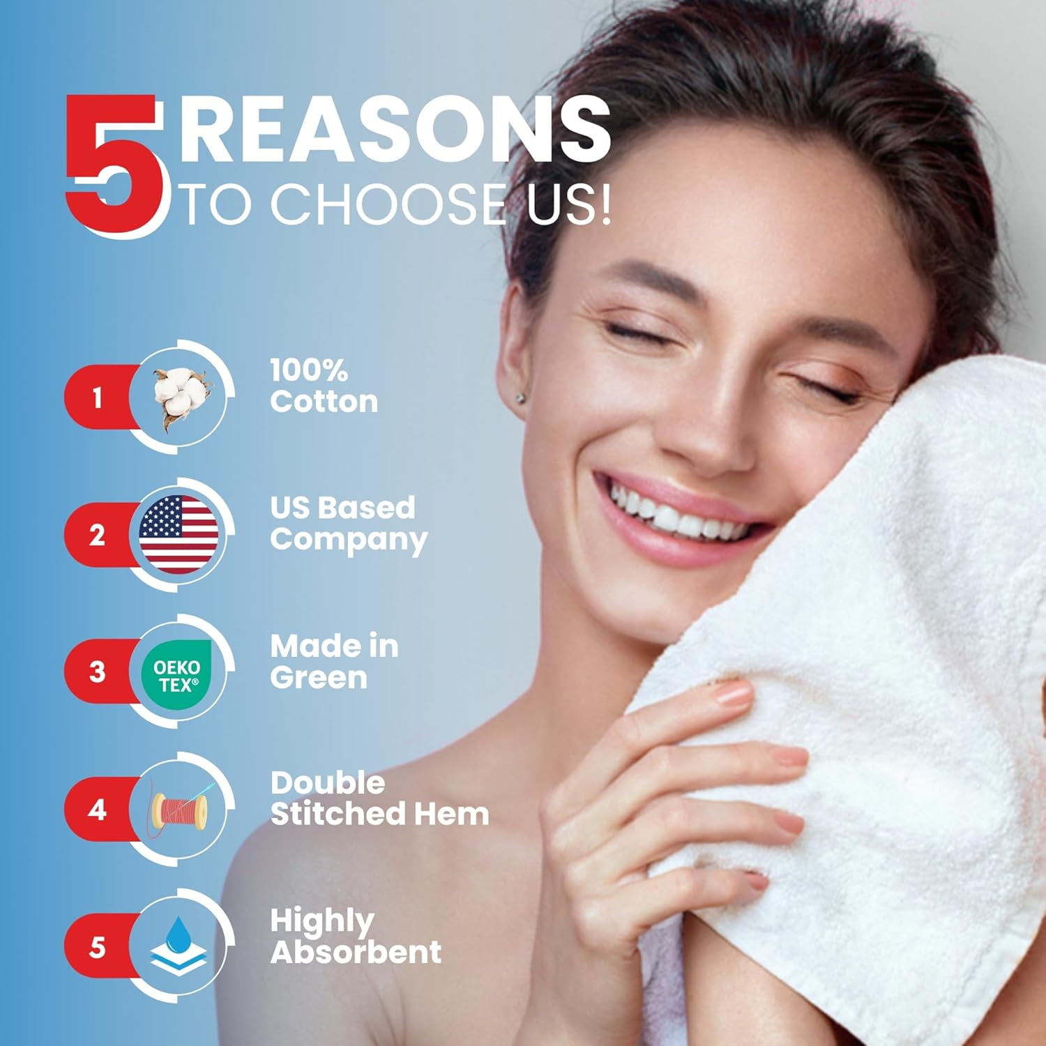 Infinitee Xclusives 12 Pack Premium Teal soft Wash Cloths and Face Towels, 13x13 100% Cotton