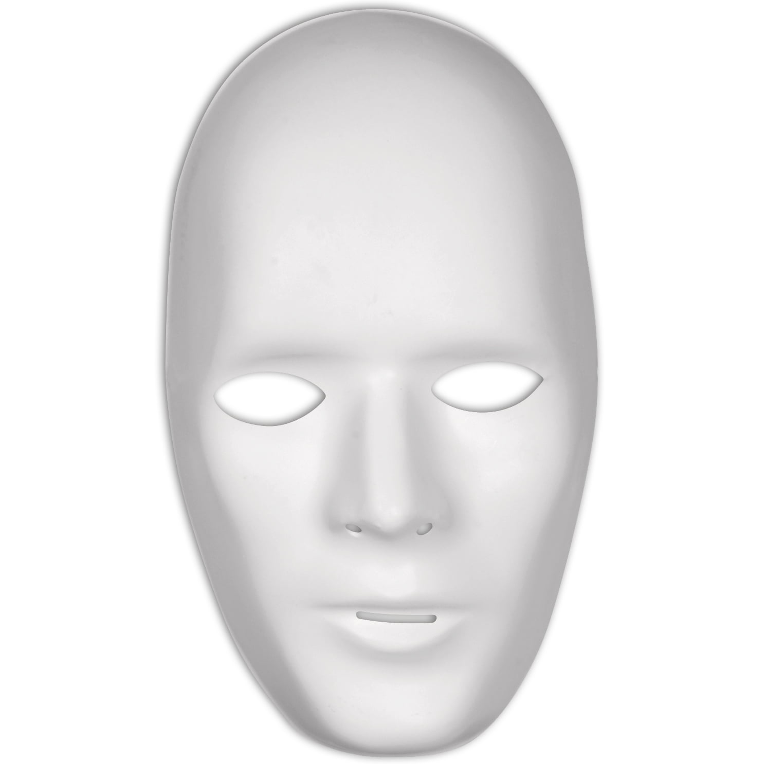 Loftus Men Male Plain Anonymous Matte PVC Face Mask, White, One-Size ...